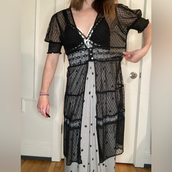 Black Lace robe/jacket - Picture 3 of 7